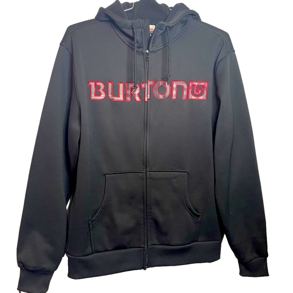 Burton - Men's Medium Dryride Zip Hoodie Plaid Logo Preloved